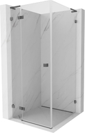 Mexen Lunar L cabine de douche pivotante gauche 100 x 100 cm, transparent, gris canon brossé - 834L-100-100-66-00-L
