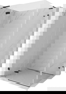 Mexen Lunar L cabine de douche pivotante gauche 100 x 90 cm, transparente, noire - 834L-100-090-70-00-L