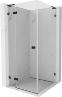 Mexen Lunar L cabine de douche à ouverture gauche 100 x 100 cm, transparente, noire - 834L-100-100-70-00-L