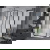 Cabine de douche coulissante Mexen Apia 140 x 70 cm, transparent, chrome + receveur plat - 840-140-070-01-00-4010