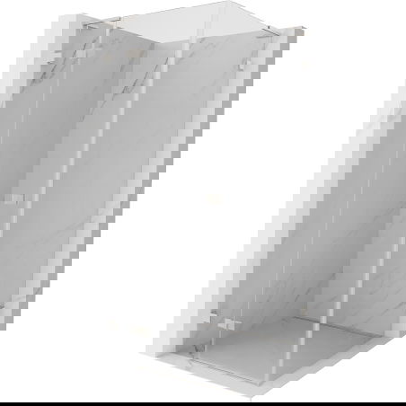 Mexen Lunar L cabine de douche à charnière gauche 80 x 80 cm, transparent, nickel brossé - 834L-080-080-97-00-L