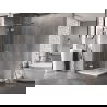 Mexen Lunar L cabine de douche pivotante gauche 100 x 100 cm, transparent, nickel brossé - 834L-100-100-97-00-L