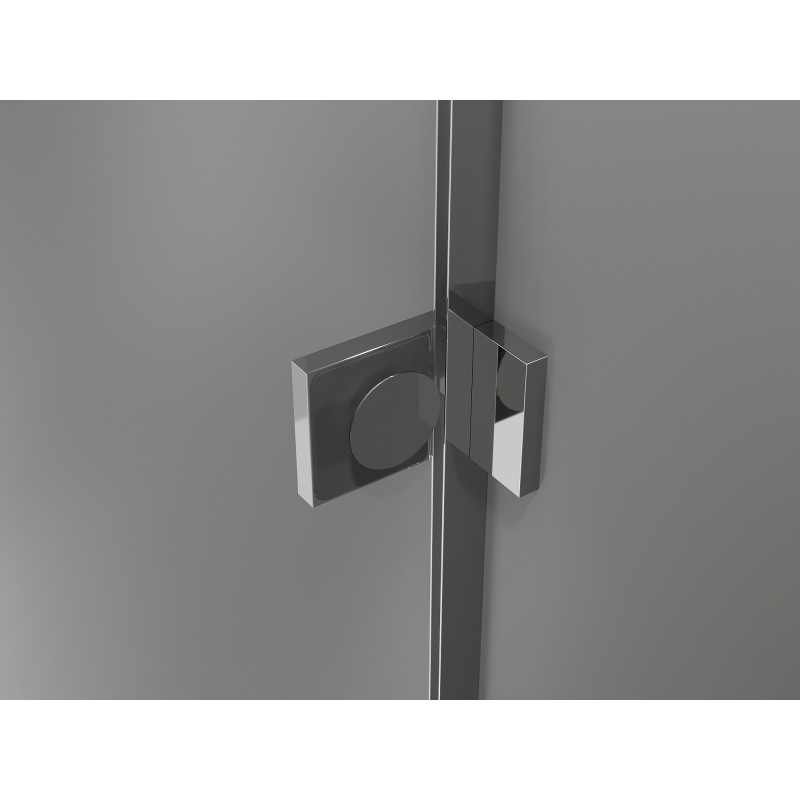 Mexen Lunar L cabine de douche pivotante droite 90 x 90 cm, transparent, chrome - 834L-090-090-01-00-P