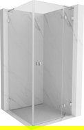 Mexen Lunar L cabine de douche pivotante droite 100 x 100 cm, transparent, chrome - 834L-100-100-01-00-P