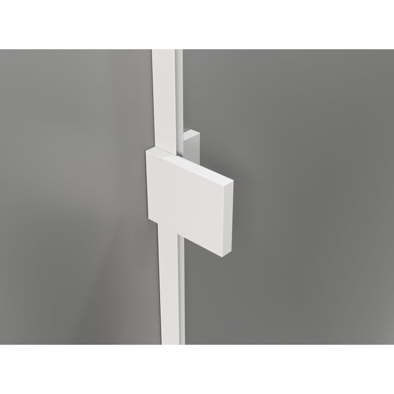 Mexen Lunar L cabine de douche droite pivotante 90 x 70 cm, transparent, blanc - 834L-090-070-20-00-P