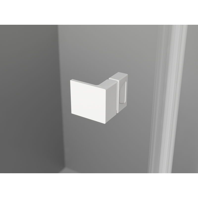 Mexen Lunar L cabine de douche pivotante droite 100 x 80 cm, transparent, blanc - 834L-100-080-20-00-P