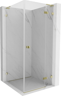 Mexen Lunar L cabine de douche pivotante droite 70 x 70 cm, transparent, doré - 834L-070-070-50-00-P