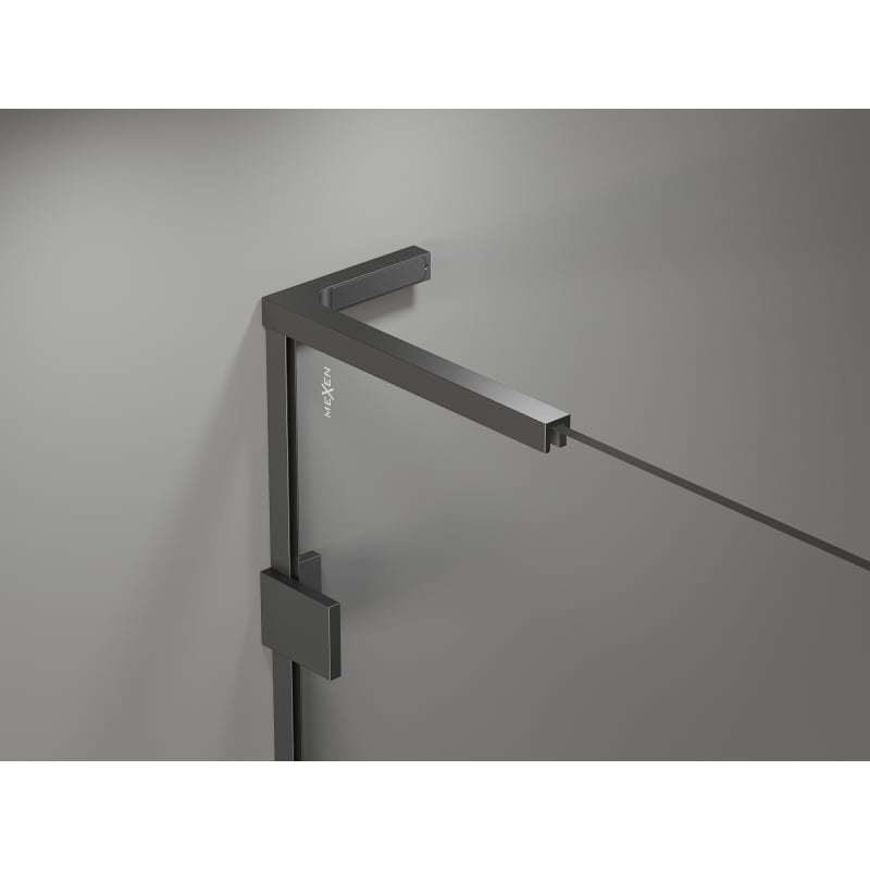 Mexen Lunar L Duo cabine de douche pivotante 70 x 70 cm, transparent, gun metal - 834L-070L-070P-95-00