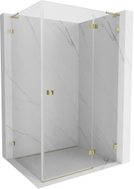 Mexen Lunar L cabine de douche pivotante droite 90 x 80 cm, transparente, or - 834L-090-080-50-00-P
