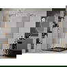 Mexen Roma cabine de douche battante 80 x 100 cm, transparent, chrome + bac Flat, noir - 854-080-100-01-00-4070
