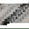 Mexen Roma cabine de douche pivotante 100 x 70 cm, transparente, noire + receveur Flat, blanc - 854-100-070-70-00-4010B