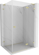 Mexen Lunar L cabine de douche battante droite 100 x 80 cm, transparent, or brossé - 834L-100-080-55-00-P