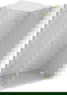 Mexen Lunar L cabine de douche pivotante droite 100 x 90 cm, transparent, or brossé - 834L-100-090-55-00-P