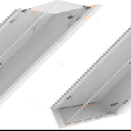 Mexen Lunar L cabine de douche à charnière droite 70 x 70 cm, transparent, or rose - 834L-070-070-60-00-P