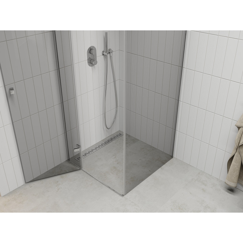Mexen Roma cabine de douche pivotante 70 x 70 cm, transparent, chromé - 854-070-070-01-00