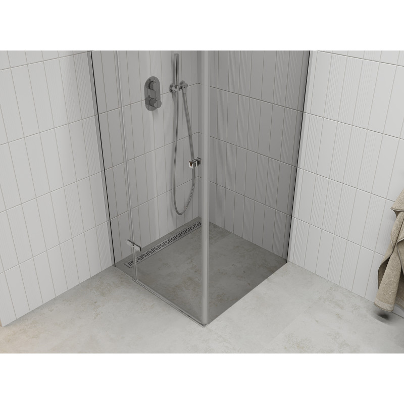 Mexen Roma cabine de douche pivotante 90 x 90 cm, transparent, chrome - 854-090-090-01-00