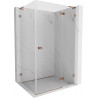 Mexen Lunar L cabine de douche pivotante droite 100 x 80 cm, transparente, or rose - 834L-100-080-60-00-P