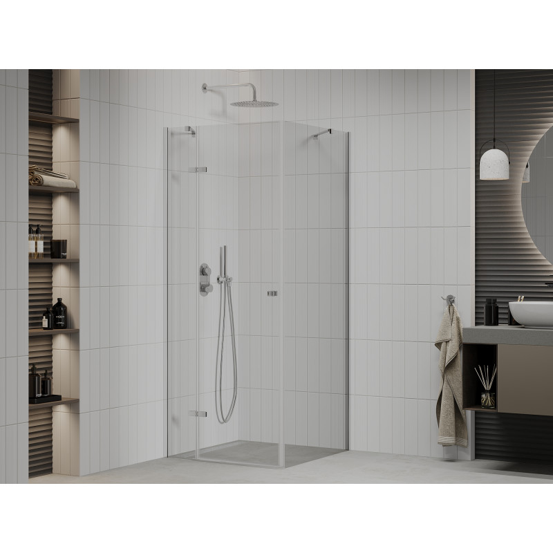 Mexen Roma cabine de douche pivotante 110 x 110 cm, transparent, chrome - 854-110-110-01-00
