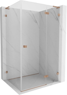 Mexen Lunar L cabine de douche à battant droit 90 x 80 cm, transparent, cuivre brossé - 834L-090-080-65-00-P