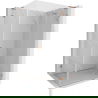 Cabine de douche Mexen Lunar L pivotante droite 100 x 90 cm, transparente, cuivre brossé - 834L-100-090-65-00-P