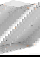 Mexen Lunar L cabine de douche pivotante droite 100 x 90 cm, transparente, cuivre brossé - 834L-100-090-65-00-P