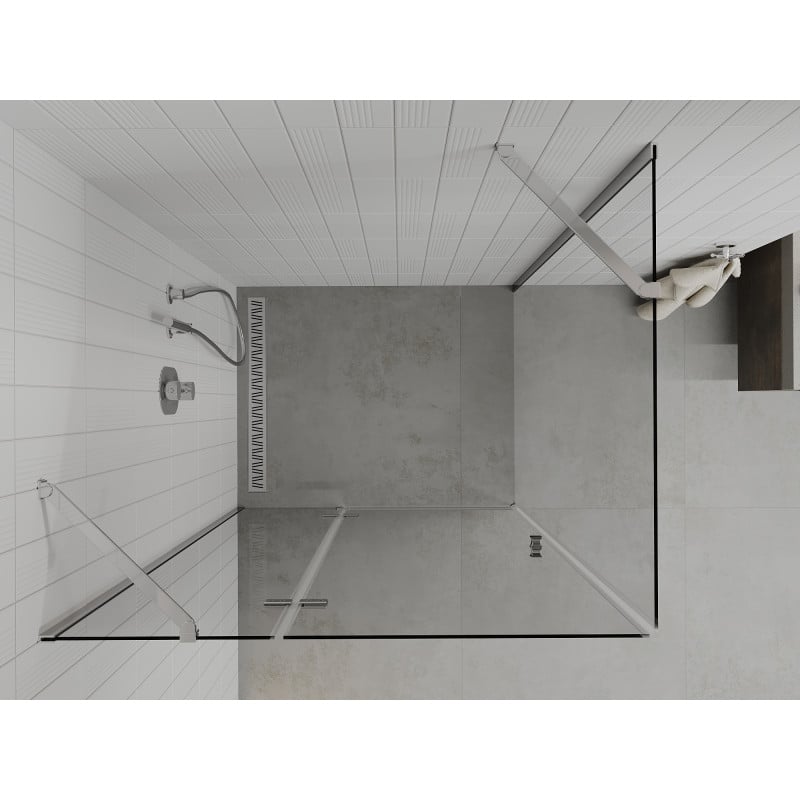 Mexen Roma cabine de douche pivotante 70 x 110 cm, transparent, chrome - 854-070-110-01-00