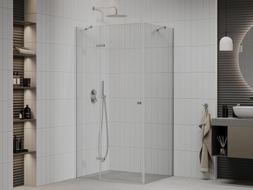 Mexen Roma cabine de douche pivotante 80 x 90 cm, transparent, chrome - 854-080-090-01-00