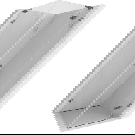 Mexen Lunar L cabine de douche battante droite 70 x 70 cm, transparent, gris canon brossé - 834L-070-070-66-00-P