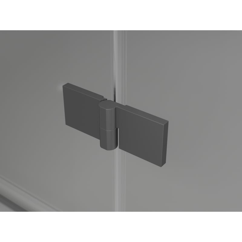 Mexen Lunar L Duo cabine de douche pivotante 110 x 110 cm, transparent, métal canon - 834L-110L-110P-95-00