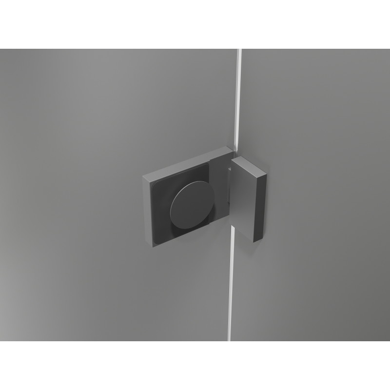 Mexen Lunar L Duo cabine de douche pivotante 110 x 110 cm, transparent, métal canon - 834L-110L-110P-95-00