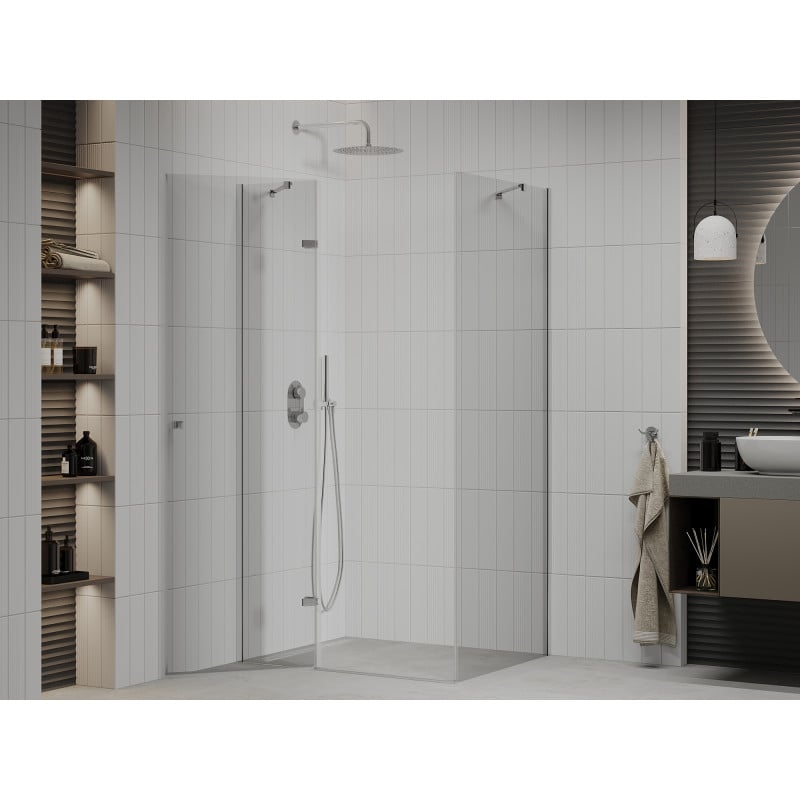 Mexen Roma cabine de douche pivotante 90 x 70 cm, transparent, chrome - 854-090-070-01-00
