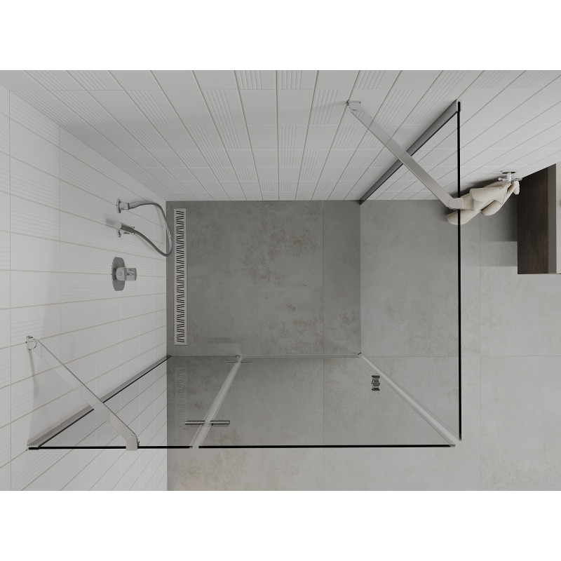 Mexen Roma cabine de douche pivotante 95 x 110 cm, transparente, chrome - 854-095-110-01-00