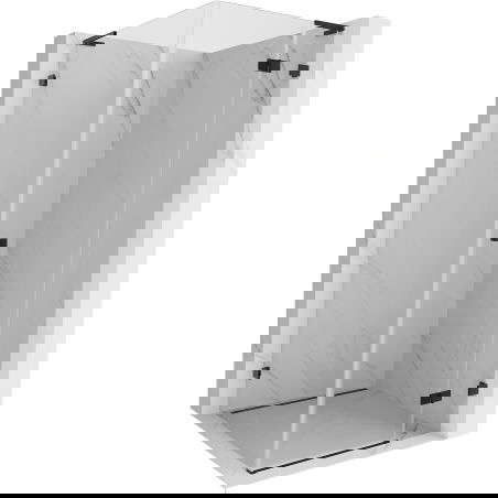 Mexen Lunar L cabine de douche battante droite 90 x 90 cm, transparent, noire - 834L-090-090-70-00-P