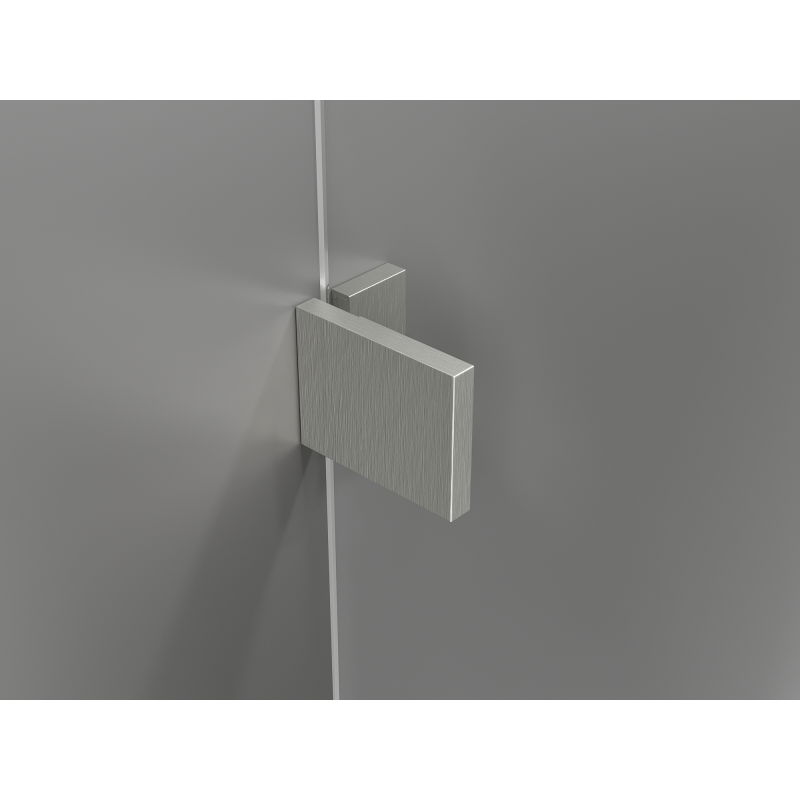 Mexen Lunar L Duo cabine de douche à battant 70 x 70 cm, transparent, nickel brossé - 834L-070L-070P-97-00