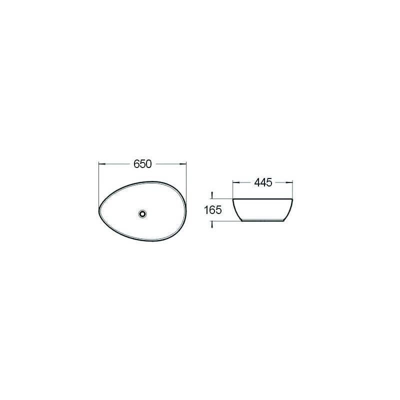 Mexen Livia lavabo à poser 65 x 44 cm, blanc - 21416500
