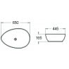 Mexen Livia lavabo à poser 65 x 44 cm, blanc - 21416500
