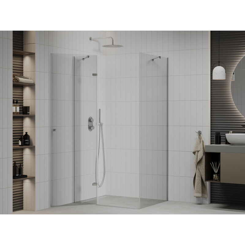 Mexen Roma cabine de douche pivotante 100 x 80 cm, transparent, chrome - 854-100-080-01-00