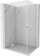 Mexen Lunar L Duo cabine de douche pivotante gauche 80 x 70 cm, transparent, nickel brossé - 834L-080L-070P-97-00