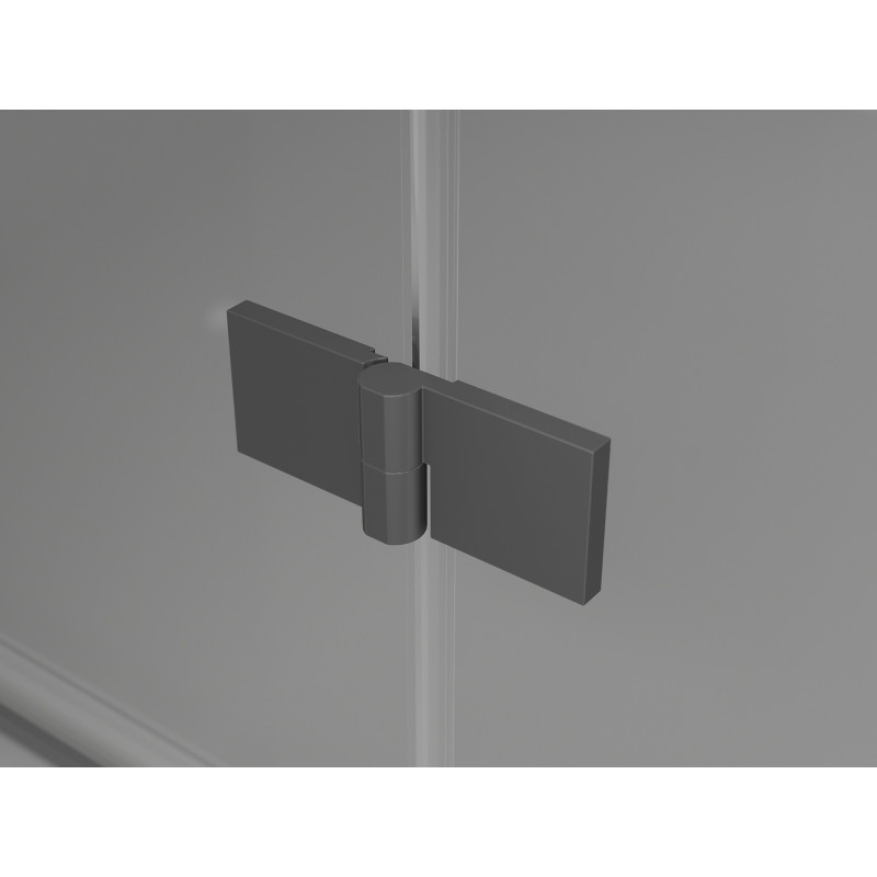 Mexen Lunar L cabine de douche pivotante droite 85 x 80 cm, transparent, gun metal - 834L-085-080-95-00-P
