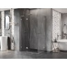 Mexen Lunar L Duo cabine de douche pivotante gauche 90 x 80 cm, transparent, nickel brossé - 834L-090L-080P-97-00