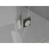 Mexen Lunar L Duo cabine de douche pivotante gauche 90 x 80 cm, transparent, nickel brossé - 834L-090L-080P-97-00
