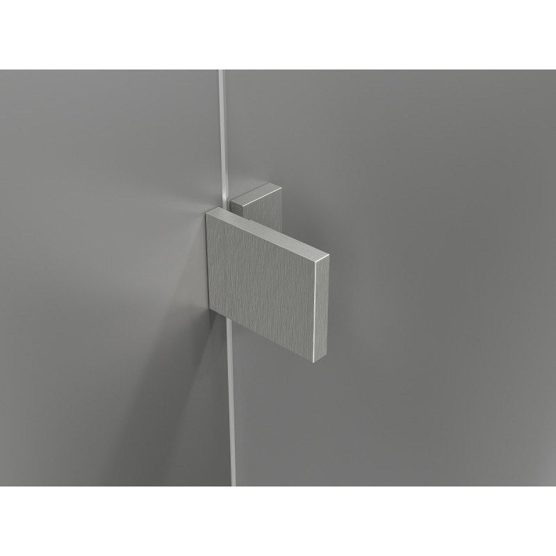 Mexen Lunar L Duo cabine de douche pivotante gauche 90 x 80 cm, transparent, nickel brossé - 834L-090L-080P-97-00