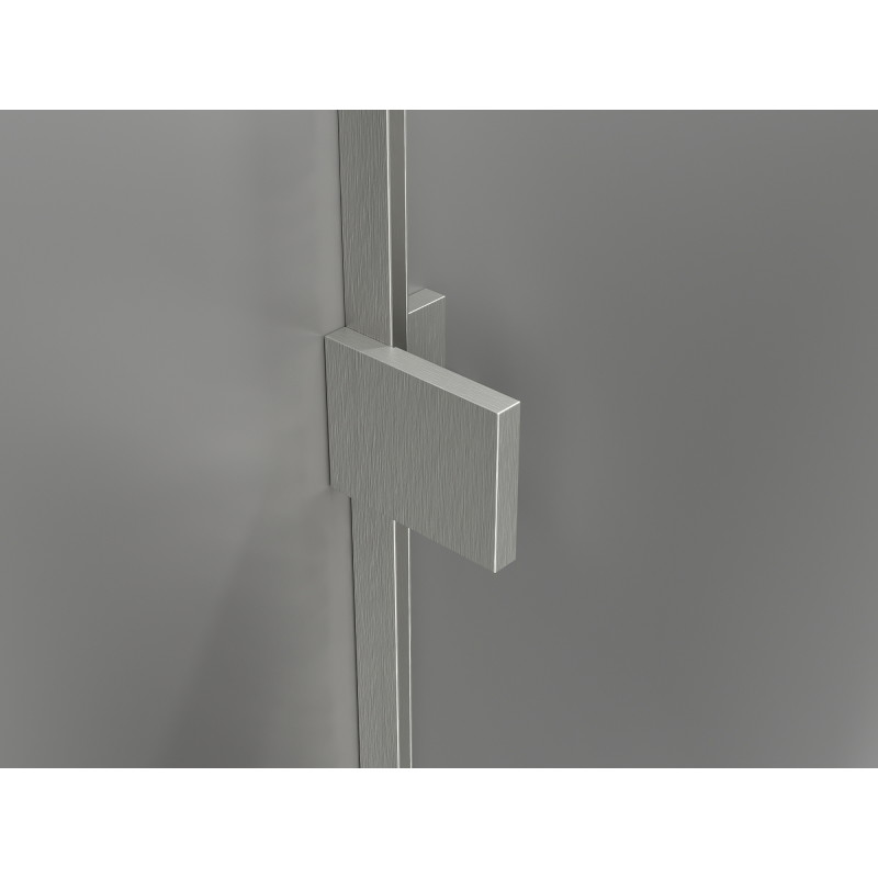 Mexen Lunar L Duo cabine de douche pivotante gauche 90 x 80 cm, transparent, nickel brossé - 834L-090L-080P-97-00