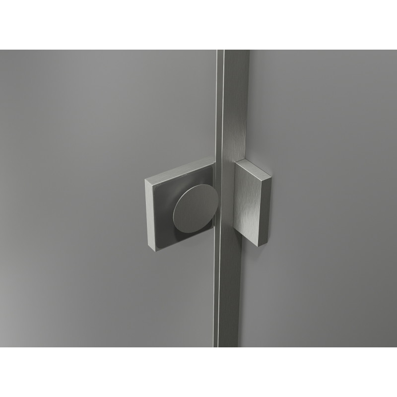 Mexen Lunar L Duo cabine de douche pivotante gauche 90 x 80 cm, transparent, nickel brossé - 834L-090L-080P-97-00