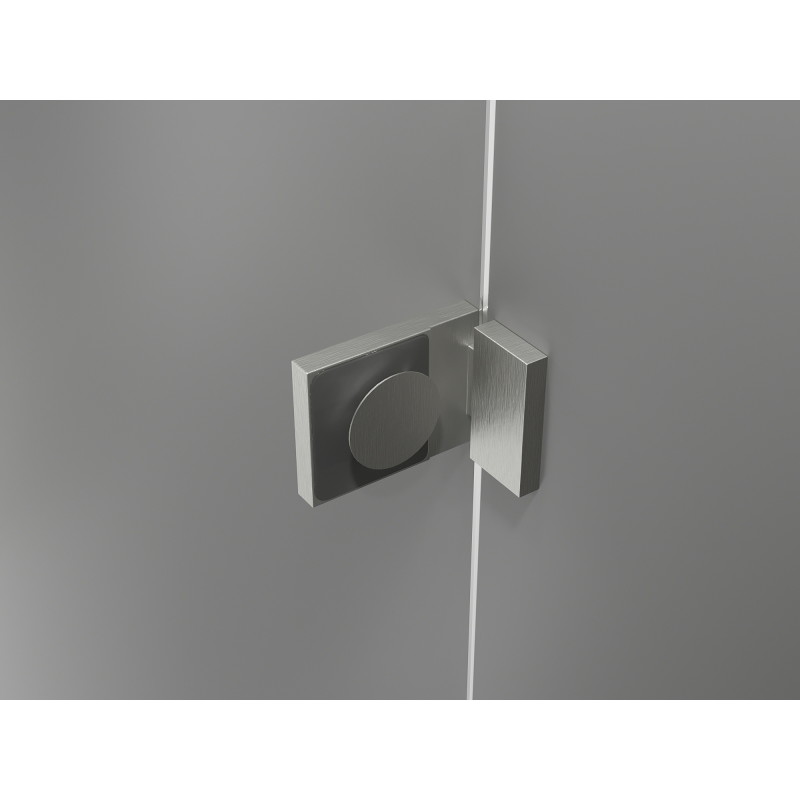 Mexen Lunar L Duo cabine de douche pivotante gauche 90 x 80 cm, transparent, nickel brossé - 834L-090L-080P-97-00