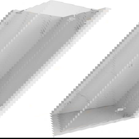 Mexen Lunar L cabine de douche pivotante droite 85 x 70 cm, transparent, nickel brossé - 834L-085-070-97-00-P