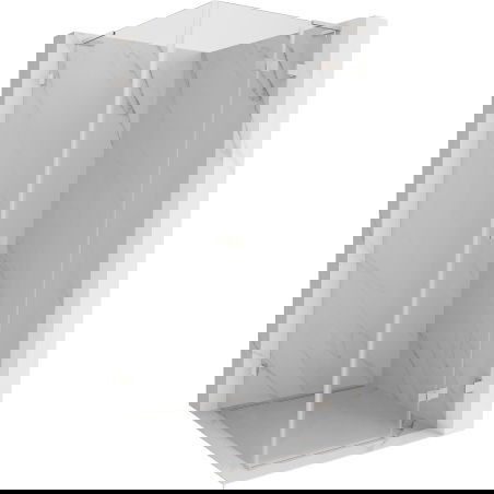 Mexen Lunar L cabine de douche pivotante droite 80 x 80 cm, transparent, nickel brossé - 834L-080-080-97-00-P