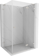 Mexen Lunar L cabine de douche pivotante droite 85 x 80 cm, transparent, nickel brossé - 834L-085-080-97-00-P