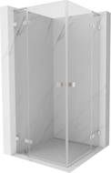 Mexen Lunar L Duo cabine de douche à charnière 90 x 90 cm, transparent, nickel brossé - 834L-090L-090P-97-00