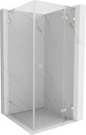 Mexen Lunar L cabine de douche battante droite 90 x 90 cm, transparent, nickel brossé - 834L-090-090-97-00-P